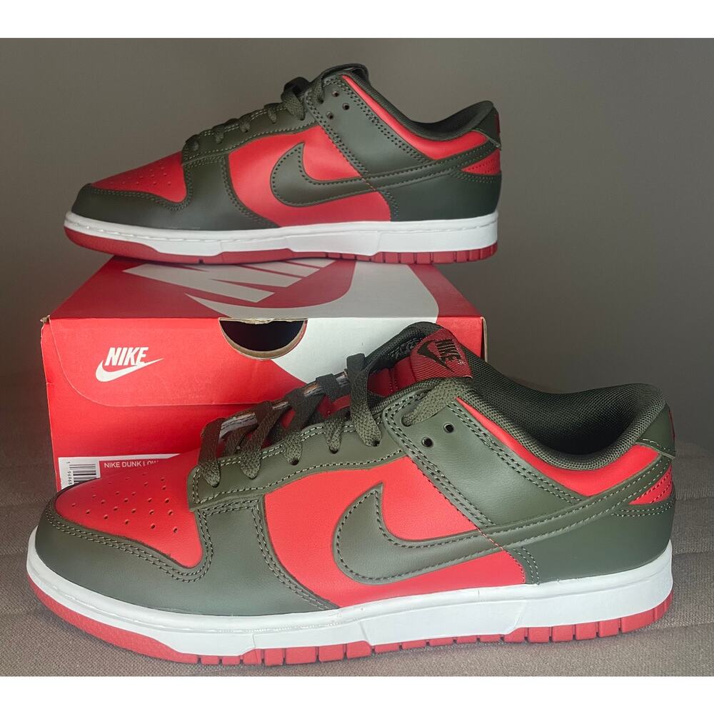 Nike Dunk Low Retro Mystic Red Cargo Khaki "BTTYS" - Size 8.5 Men's